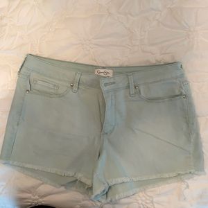 Jessica Simpson light green jean shorts size 30